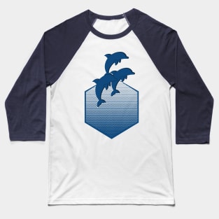 Dolphins in the Deep Blue Sea Baseball T-Shirt